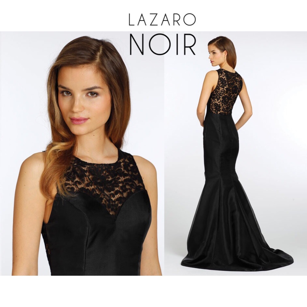 LAZARO NOIR BRIDESMAID/PROM DRESS SZ10 fits like 4